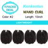 10 Inch Jamaican Bounce Crochet Hair 22 Strands 4 Packs Wand Curl Crochet Hair Curly Crochet Braids for Black Women (10 Inch 4 Packs, #2) view 4