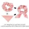 ACO-UINT 20 Pack Pink Bow Scrunchies for Thick Hair, Satin Silk Ponytail Holders with Ribbon for Girls and Women view 3
