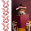 ACO-UINT 20 Pack Pink Bow Scrunchies for Thick Hair, Satin Silk Ponytail Holders with Ribbon for Girls and Women view 4