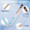 Shine Chance Acrylic Nail Brush Size 10, 100% Real Kolinsky Art Nail Brush for Acrylic Powder Application, Handmade Women Manicure Nail Extension Tool for Professional DIY Home Salon and Beginners view 4