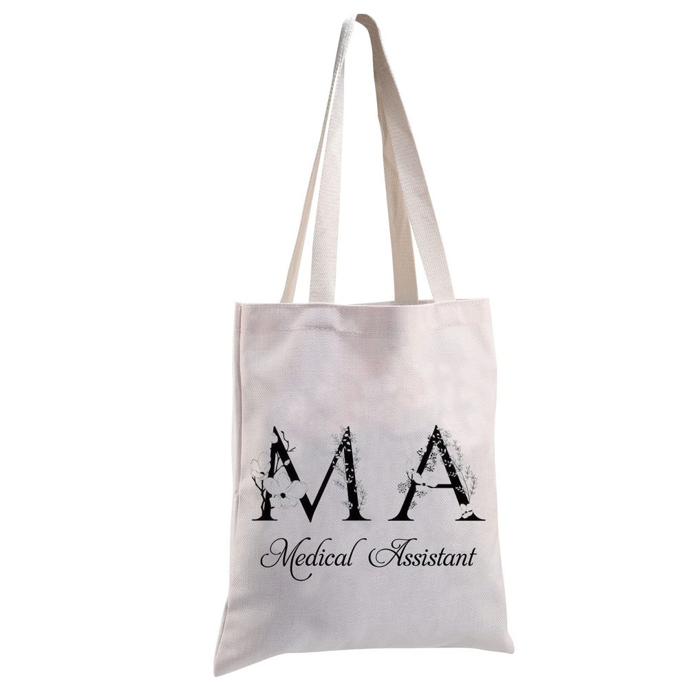 Medical Assistant Gifts Tote Bag MA Gift Medical Assistant Nurse Gifts Graduation Gift MA Nurse Shoulder Bag Retirement Gifts (MA Medical Assistant TB)