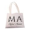 Medical Assistant Gifts Tote Bag MA Gift Medical Assistant Nurse Gifts Graduation Gift MA Nurse Shoulder Bag Retirement Gifts (MA Medical Assistant TB) view 3