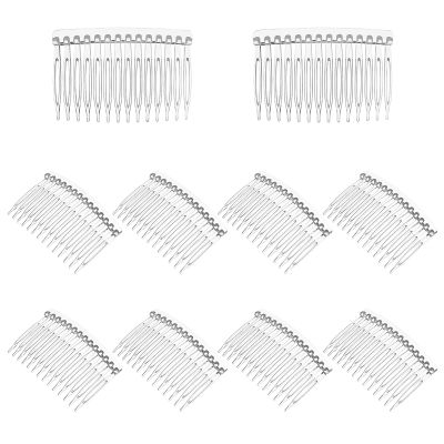 10pcs Hair Clip Combs for Ladies Teethed Hair Combs Accessories Decorations Bridal Decoration 14-teeth Side Transparent Wedding