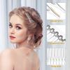 10pcs Hair Clip Combs for Ladies Teethed Hair Combs Accessories Decorations Bridal Decoration 14-teeth Side Transparent Wedding view 2