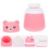 Beaupretty 2pcs Cartoon Powder Puff Box Soft Material for Talcum Cosmetic Powders Portable Puff Holder for Care view 2