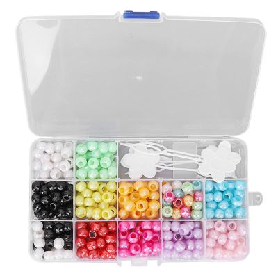 365pcs Rainbow Hair Dreadlocks Bead with Box Kit Resin Colorful Hair Braiding Beads Y2K Style Handmade DIY Jewelry Accessories for Hair Beard Braiding Pendants Bracelets