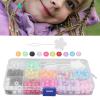 365pcs Rainbow Hair Dreadlocks Bead with Box Kit Resin Colorful Hair Braiding Beads Y2K Style Handmade DIY Jewelry Accessories for Hair Beard Braiding Pendants Bracelets view 3