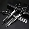 7 Inch Professional Hairdressing Scissors Barber Rose Pattern Hair Stylist Shears Styling Tool Japanese Stainless Steel Clippers (three scissors) view 2