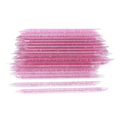 XTYPE Nail Cuticle Pusher Crystal Double Ended Reusable Nail Cuticle Removal Pedicure Stick Fork Nail Cleansing Care Tool to Remove Eyelashes Nail Tools for Manicure (Color : Rose 20PCS)