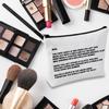 G2TUP TV Series Inspired Gift The Note to Sam Makeup Bag The Letter Cosmetic Bag Travel Pouch with Zipper for Fans (The Letter Fluorescent White) view 2