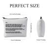G2TUP TV Series Inspired Gift The Note to Sam Makeup Bag The Letter Cosmetic Bag Travel Pouch with Zipper for Fans (The Letter Fluorescent White) view 3