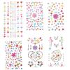 Lurrose 6 Sheets Eye Body Face Gems Jewels Rhinestone Stickers Self Adhesive Stickers Diamonds Face Stick Gems for Face Body Makeup view 1