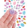 Lurrose 6 Sheets Eye Body Face Gems Jewels Rhinestone Stickers Self Adhesive Stickers Diamonds Face Stick Gems for Face Body Makeup view 3