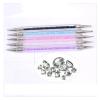 pblengraws Dual-Ended Nail Dotting Pen Crystal Beads Handle Rhinestone Studs Picker Wax Pencil Manicure Nail Art Tool Nail Art Aids (Color : Purple) view 3