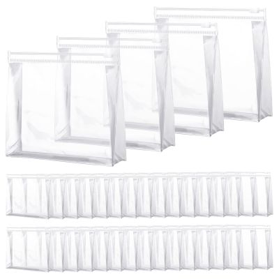 Xuniea 50 Pcs Mini Clear Makeup Bag Small Clear Zipper Pouch Travel Plastic Cosmetic Organizer Waterproof for Toiletries Swimsuit Bikini Bathing Suit(5.9 x 5.1 x 1.45 in,Transparent)