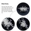 Wedding Hair Comb, Flower Bridal Side Comb Rhinestone Hair Stick U Shaped Bride Hair for Women Girls view 3