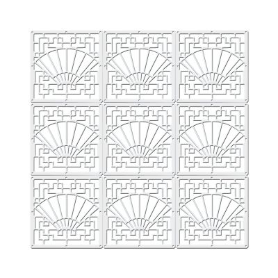GOCHUSX Hanging Room Divider, Decorative Screen Panels, PVC Room Divider Panels for Living Room Bedroom Restaurant, 2 Sizes (Color : White-A, Size : 39CM-15PCS)