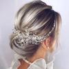 Teyglen Silver Dainty Rhinestones Flower Crystal Hair Comb Hair Accessories for Women Bride Girls with Rhinestones Crystals Bridal Side Hair Combs (Silver) view 1