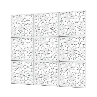 GOCHUSX Hanging Room Divider, Decorative Screen Panels, PVC Room Divider Panels for Living Room Bedroom Restaurant, 2 Sizes (Color : White, Size : 39CM-15PCS)