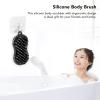 Silicone Body Scrubber, Upgraded Double-Sided Ergonomic Handle Bath Brush, Body Wash Scrubber, Good Lather, Exfoliating Body Brush, Suitable for Children, Women, Men(Black) view 4