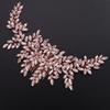 Teyglen Women's Dainty Large Rhinestones Flower Bridal Hair Comb Headband - Luxurious Shiny Crystals Side Hair Accessory for Brides and Girls (Rose Gold-Pink Rhinestones) view 4
