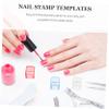 minkissy 3sets Nail Art Stamping Kit Manicure Stamper Nail Stencils Templates for Polish Includes and Stampers view 3