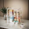 starogegc 2Pack Makeup Organizer Storage, Large Capactiy Acrylic Bathroom Organizer, Clear Cosmetics Organizer Bins with Division Board for Vanity, Skincare, Countertop Storage and Display Case view 4