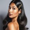 The Hair Edit Temptation Bobby Pins - Decorative Gold Metal Snake-Shaped Hair Clips view 2