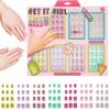 7 Day Manicure Collection - 84PC Press On Nail Set, Day-Of-The-Week Adhesive False Nails for Girls (GET IT GIRL Collection)  Colorful Novelty Designs Stick On Nails For Kids view 1