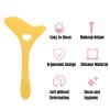Eyeline Stencil, Eyeline, Makeup Accessories, Silicone Wing Tips Eyebrow Pencil Stencil Reusable Lazy Quick Eye Makeup Makeup Applicator Tool for Makeup Artist(Yellow) view 3