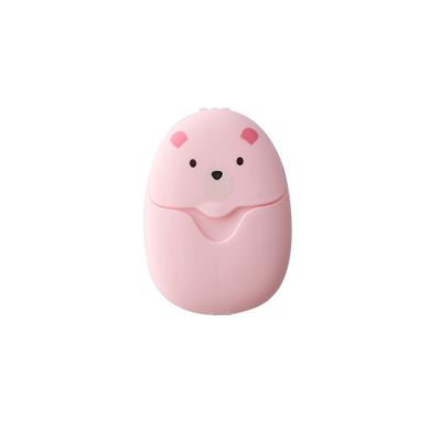 acrosser Handwashing Tablets Outdoor Travel Portable Soap Tablets Disposable Handwashing Soap Paper Soap Tablets Pink