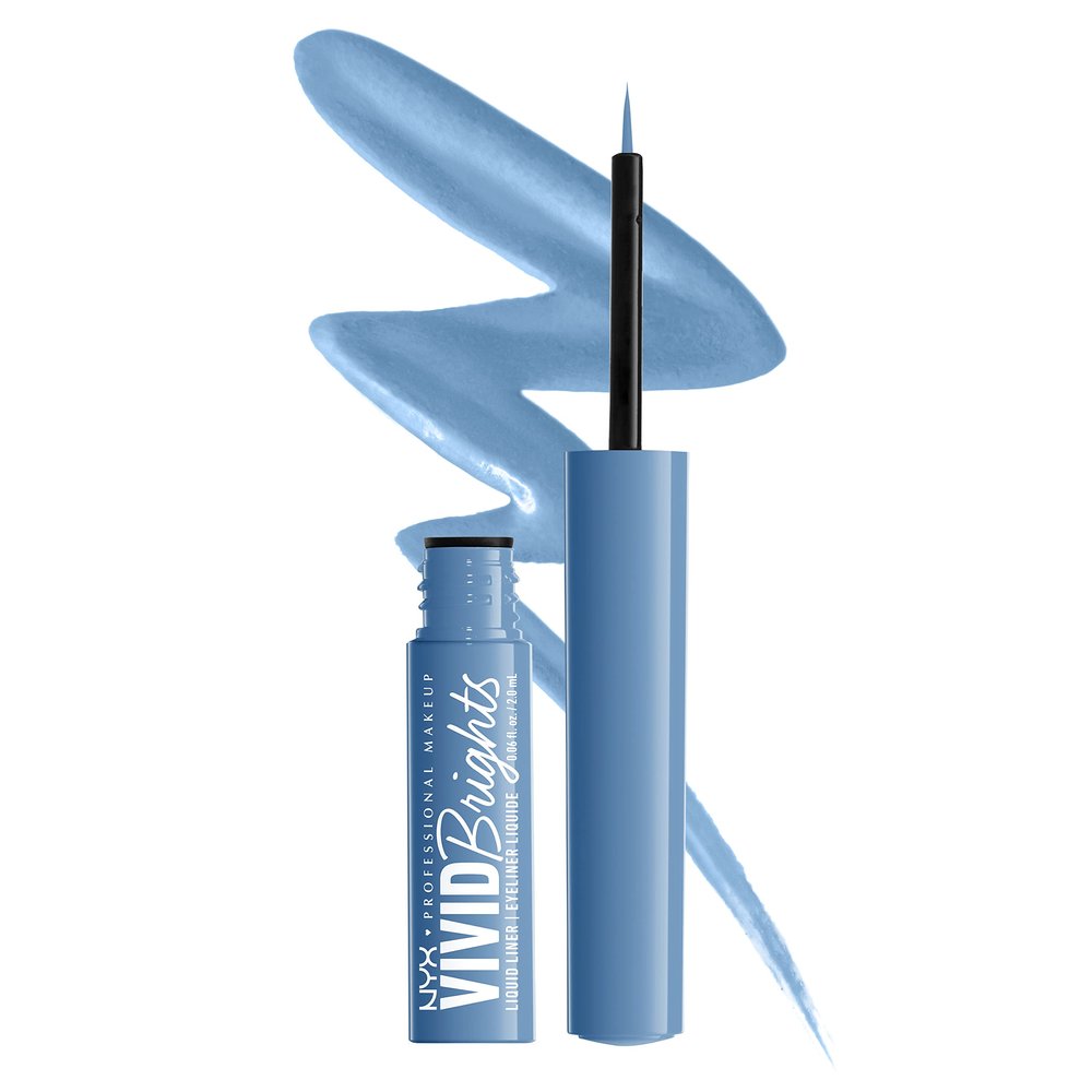 NYX PROFESSIONAL MAKEUP Vivid Brights Liquid Liner, Smear-Resistant Eyeliner with Precise Tip - Cobalt Crush