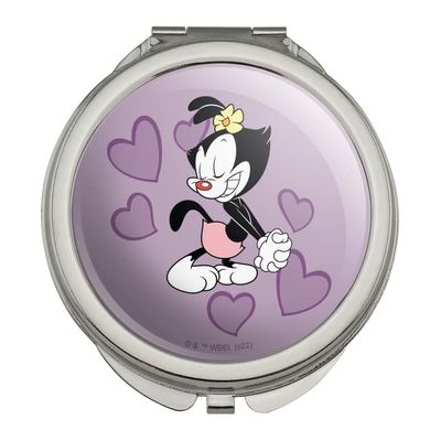 Animaniacs Dot Hearts Compact Travel Purse Handbag Makeup Mirror