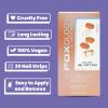 Foxology Semi Cured Gel Nail Strips Kit, Vegan & Cruelty Free, Glossy Orange Floral & Plaid, Includes 30 Nail Strips, Gel Top Coat, Prep Pad, Cuticle Stick, Nail File, DIY Manicure - Tangerine Mode view 4