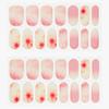 Foxology Semi Cured Gel Nail Strips Kit, Vegan & Cruelty Free, Glossy Pink Floral, Includes 30 Nail Wraps, Gel Top Coat, Prep Pad, Cuticle Stick, Nail File, DIY Manicure, Long Lasting, 1 Count view 2