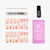 Foxology Semi Cured Gel Nail Strips Kit, Vegan & Cruelty Free, Glossy Pink Floral, Includes 30 Nail Wraps, Gel Top Coat, Prep Pad, Cuticle Stick, Nail File, DIY Manicure, Long Lasting, 1 Count view 3