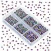 LPBeads 6000 Pieces Green Volcano Non Hotfix Rhinestones 6 Sizes Round Crystal Glass Flat Back Rhinestones with Tweezers and Picking Pen for Nail Art Crafts Clothes Bags DIY view 4
