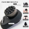 2 Pack Facial Cleansing Brushes, Face Brush with 2-in-1 for Deep Pore Cleansing and Exfoliation, Silicone Scrubber & Soft Bristle Sides (Black & Black) view 2