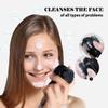 2 Pack Facial Cleansing Brushes, Face Brush with 2-in-1 for Deep Pore Cleansing and Exfoliation, Silicone Scrubber & Soft Bristle Sides (Black & Black) view 3