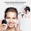 2 Pack Facial Cleansing Brushes, Face Brush with 2-in-1 for Deep Pore Cleansing and Exfoliation, Silicone Scrubber & Soft Bristle Sides (Black & Black) view 4