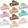 Magicsky 10 Pcs Hair Claw Clips for Women, Marble Tortoise Acrylic Large Clip Thick Thin Hair, Cute Butterfly Barrettes Pins, Aesthetic Styling Accessories Girls,Brown Opal Pink view 1