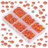 LPBeads 6000 Pieces Orange Non Hotfix Rhinestones 6 Sizes Round Crystal Glass Flat Back Rhinestones with Tweezers and Picking Pen for Nail Art Crafts Clothes Bags DIY view 3