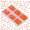 LPBeads 6000 Pieces Orange Non Hotfix Rhinestones 6 Sizes Round Crystal Glass Flat Back Rhinestones with Tweezers and Picking Pen for Nail Art Crafts Clothes Bags DIY view 4