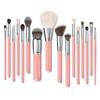 Makeup Brushes Set 16 pcs, Premium Natural Hair Blending, Blush Powder Makeup, Pink Makeup Brush Set, Deluxe Brush Set view 1