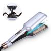 32mm Aima Beauty 2 Barrel Curling Wand Big Wave Mermaid Hair Waver, Anti-Scald Curling Iron, Negative Ionic Emitter Lock Moisture Worldwide Dual Voltage Medium/Long Hair (Purple) view 3