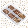 LPBeads 6000 Pieces Lt Topaz Non Hotfix Rhinestones 6 Sizes Round Crystal Glass Flat Back Rhinestones with Tweezers and Picking Pen for Nail Art Crafts Clothes Bags DIY view 4