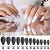 FANDAMEI Press on Nails, 12 Packs 288PCS Matte Press on Nails, Medium Almond Fake Nails Full Cover, Short Almond Glue on Nails with 7g Nail Glue, 12 Solid Color False Nails for Nail Art DIY view 2