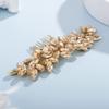 Teyglen Women Dainty Rhinestone Hair Comb - Luxurious Shiny Champagne Bridal Side Hair Accessory for Brides and Girls view 2