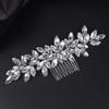 Teyglen Women's Wedding Hair Comb, Silver, 15 *6cm/5.9 *2.36 inches, Alloy+Rhinestones, Luxurious Hair Accessories, Shiny Rhinestones Bridal Side Hair Combs for Women Bride Girls view 1