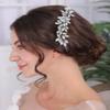 Teyglen Women's Wedding Hair Comb, Silver, 15 *6cm/5.9 *2.36 inches, Alloy+Rhinestones, Luxurious Hair Accessories, Shiny Rhinestones Bridal Side Hair Combs for Women Bride Girls view 2
